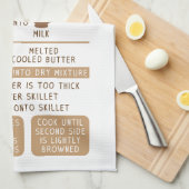 パンケーキレシピホリデーギフトティーキッチンタオル キッチンタオル (四つ折り)