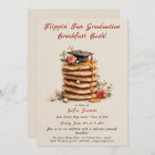 パンケーキ卒業パーティー招待状 招待状 (正面/裏面)