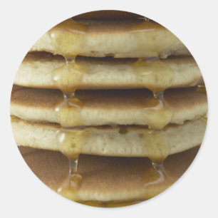 パンケーキ及びシロップのステッカー ラウンドシール