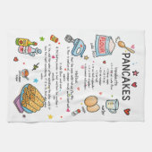 パンケーキ図解入りの、写真付きの皿タオル キッチンタオル (横)