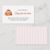 パンケーキ持って来るレシピブライダルシャワー エンクロージャーカード (正面/裏面)