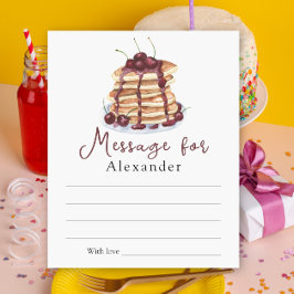 パンケーキ時間カプセルメッセージ