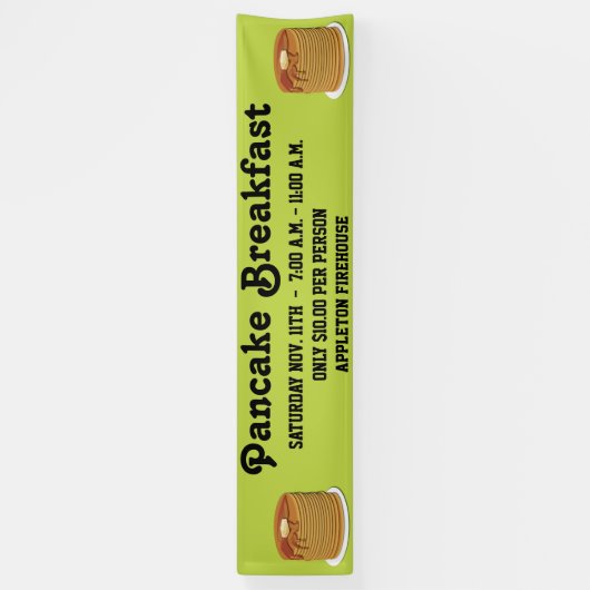 パンケーキ朝食 横断幕 (縦)