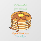 パンケーキ漫画イラストレーション ウィンドウサイン (シート)