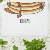 パンケーキ漫画イラストレーション キッチンタオル (折り畳み)