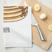 パンケーキ漫画イラストレーション キッチンタオル (四つ折り)