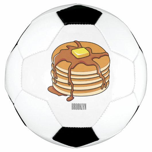 パンケーキ漫画イラストレーション サッカーボール (正面)