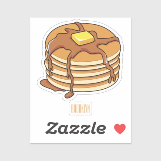 パンケーキ漫画イラストレーション シール (シート)