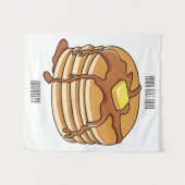 パンケーキ漫画イラストレーション タペストリー (正面(横))