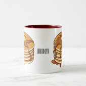 パンケーキ漫画イラストレーション ツートーンマグカップ (中央)