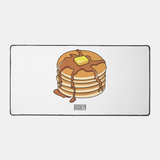 パンケーキ漫画イラストレーション デスクマット (正面)