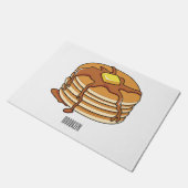 パンケーキ漫画イラストレーション ドアマット (アングル)