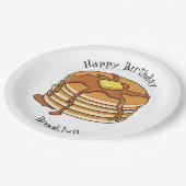 パンケーキ漫画イラストレーション ペーパープレート (アングル)