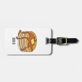 パンケーキ漫画イラストレーション ラゲッジタグ (正面横)