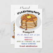 パンケーキ漫画イラストレーション 招待状 (正面/裏面)