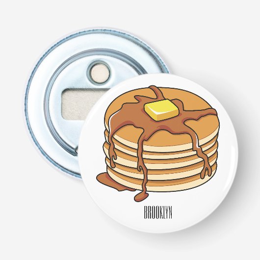 パンケーキ漫画イラストレーション 栓抜き (正面)