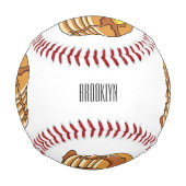 パンケーキ漫画イラストレーション 野球ボール (正面)