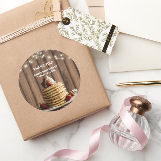 パンケーキ素朴ベビー&ブランチベビーシャワー ラウンドシール (ギフト)