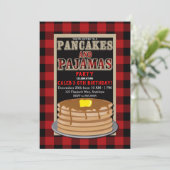 パンケーキ素朴&パジャマスレッドブラックバッファロープレイド 招待状 (スタンド正面)