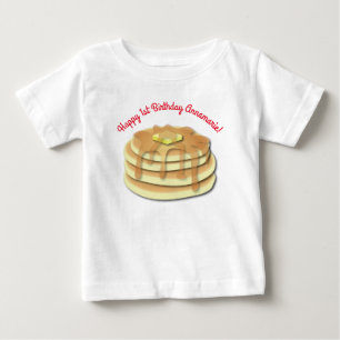 パンケーキ誕生日パーティーがかわいい子どもたちをフラップジャック ベビーTシャツ