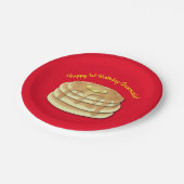 パンケーキ誕生日パーティーがかわいい子どもたちをフラップジャック ペーパープレート (アングル)