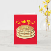 パンケーキ誕生日パーティーフラップジャックかわいい子供たち カード (黄色い花)