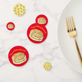 パンケーキ誕生日パーティーフラップジャックかわいい子供たち コンフェッティ