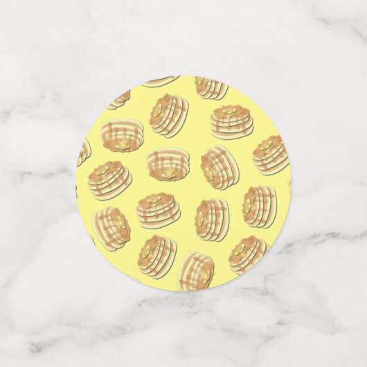 パンケーキ誕生日パーティーフラップジャックかわいい子供たち コンフェッティ (スモール正面)