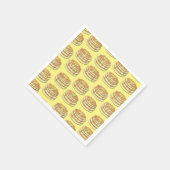 パンケーキ誕生日パーティーフラップジャックかわいい子供たち スタンダードカクテルナプキン (角)