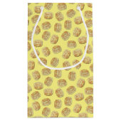 パンケーキ誕生日パーティーフラップジャックかわいい子供たち スモールペーパーバッグ (裏面)