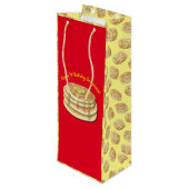 パンケーキ誕生日パーティーフラップジャックかわいい子供たち ワインギフトバッグ (裏面アングル)