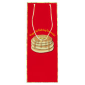 パンケーキ誕生日パーティーフラップジャックかわいい子供たち ワインギフトバッグ (裏面)