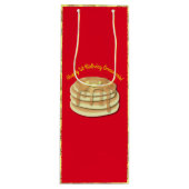 パンケーキ誕生日パーティーフラップジャックかわいい子供たち ワインギフトバッグ (正面)