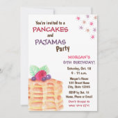 パンケーキ誕生日招待状 招待状 (正面)