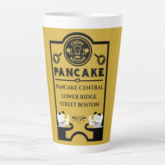パンケーキ販売促進 カフェラテマグ (正面)