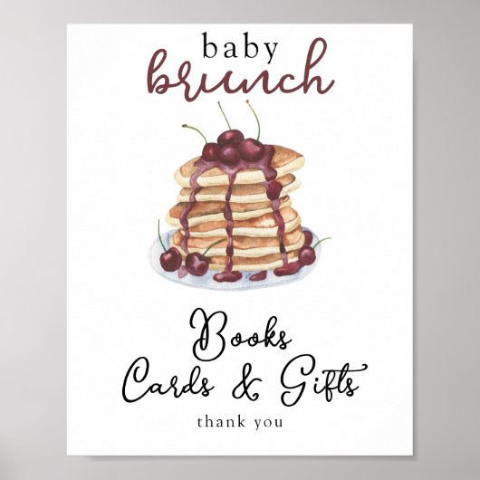 パンケーキ赤ちゃんシャワー本、カード、ギフト ポスター (正面)