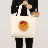 パンケーキ顔の栄養士 ラージトートバッグ (正面(商品))