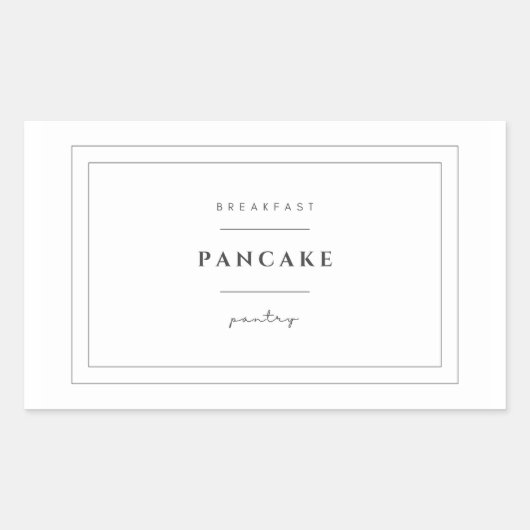 パンケーキ食品ラベルシール 長方形シール (正面)