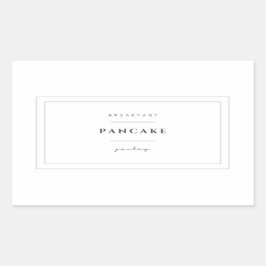 パンケーキ食品ラベルシール 長方形シール