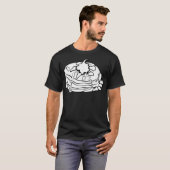 パンケーキ クレープ 朝食 ドーナツ 宇宙 テーマ Tシャツ (正面フル)