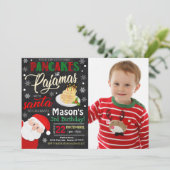 パンケーキ&パジャマクリスマス誕生日パーティーの招待状 招待状 (スタンド正面)