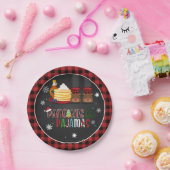 パンケーキ&パジャマスクリスマスパーティープレート ペーパープレート (パーティー)