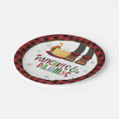 パンケーキ&パジャマスクリスマスパーティープレート- W ペーパープレート (アングル)