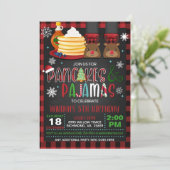 パンケーキ&パジャマスクリスマス誕生日招待状B 招待状 (スタンド正面)