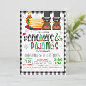 パンケーキ&パジャマスクリスマス誕生日招待状G 招待状 (スタンド正面)