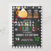 パンケーキ&パジャマスクリスマス誕生日招待状R 招待状 (正面)