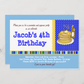 パンケーキ&パジャマス誕生日招待状 招待状 (正面/裏面)