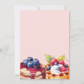 パンケーキ |パジャマパーティー |ピンクガールの誕生日 招待状 (裏面)