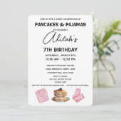パンケーキ&パジャマ誕生日ガールパーティの招待状 招待状 (スタンド正面)