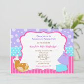 パンケーキ&パジャマ誕生日招待状 招待状 (スタンド正面)